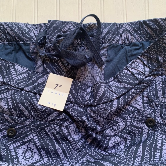 Lucky Brand ~new~ Men’s  7”   Blue Print Relaxed Shorts - Picture 9 of 9